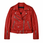 Moto Red Leather Jacket