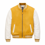 Yellow and White Varsity Jacket