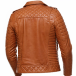 Men Cafe Racer Quilted Leather Jacket