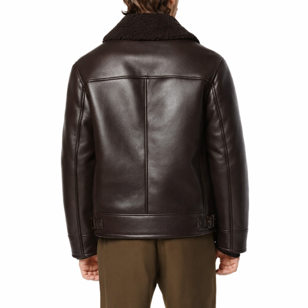 Men Pilot Brown Leather Jacket