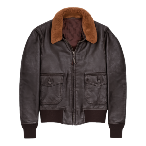 Flight Cockpit Shearling Leather Jacket model style