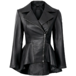 Women Peplum Leather Jacket