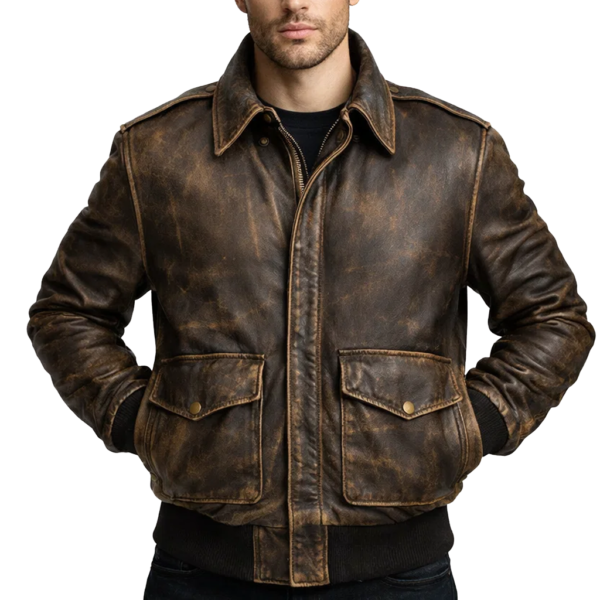 A2 Distressed Leather Jacket