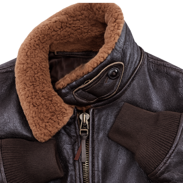 Flight Cockpit Shearling Leather Jacket