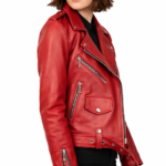 Moto Red Leather Jacket