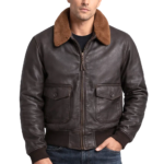 Flight Cockpit Shearling Leather Jacket