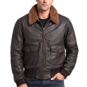 Flight Cockpit Shearling Leather Jacket